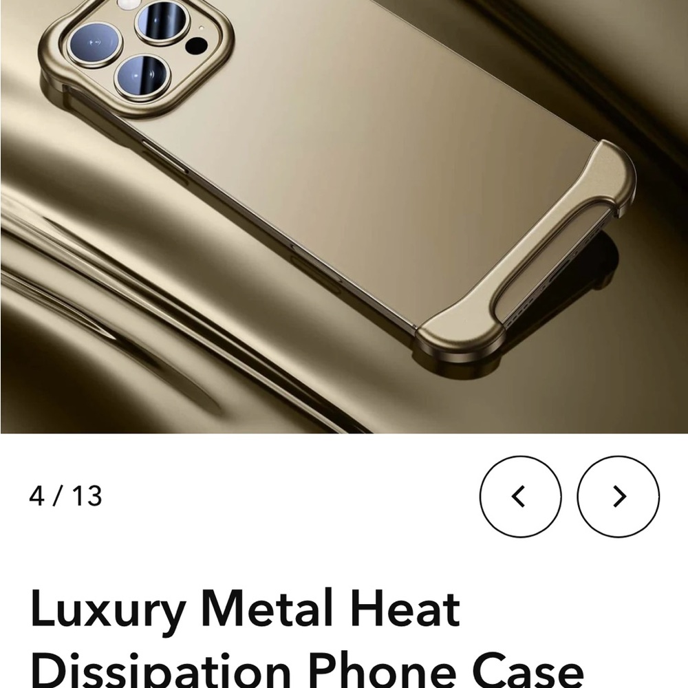 Luxury Metal Heat Dissipation Phone Cover For iPhone 16 Pro